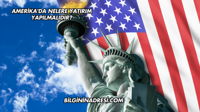 Amerika'da Nelere Yatırım Yapılmalıdır?