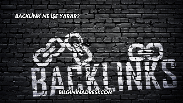 Backlink Ne İşe Yarar?