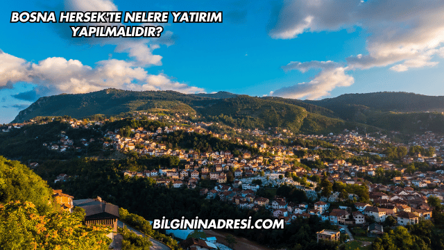 Bosna Hersek'te Nelere Yatırım Yapılmalıdır?
