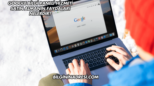 Google Bilgi Paneli Hizmeti Satın Almanın Faydaları Nelerdir?