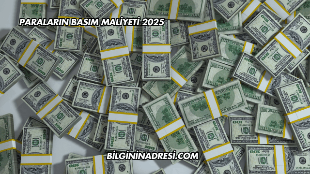 Paraların Basım Maliyeti 2025