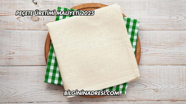 Peçete Üretimi Maliyeti 2025