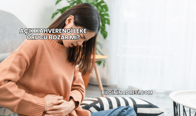 Açık Kahverengi Leke Orucu Bozar mı?