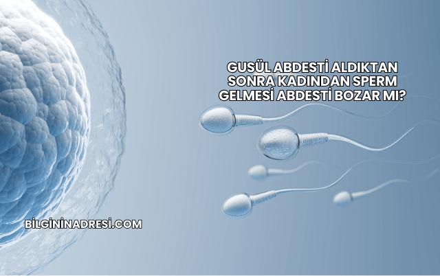 Gusül Abdesti Aldıktan Sonra Kadından Sperm Gelmesi Abdesti Bozar mı?