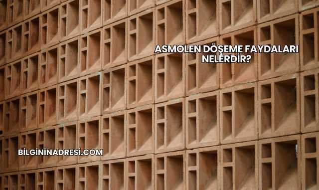 Asmolen Döşeme Faydaları Nelerdir?