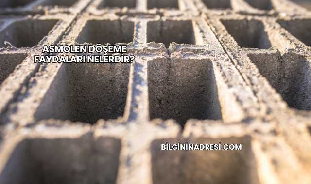 Asmolen Döşeme Faydaları Nelerdir?