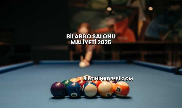 Bilardo Salonu Maliyeti 2025