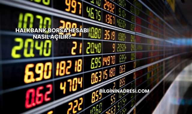 Halkbank Borsa Hesabı Nasıl Açılır?