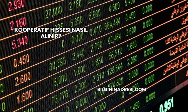 Kooperatif Hissesi Nasıl Alınır?