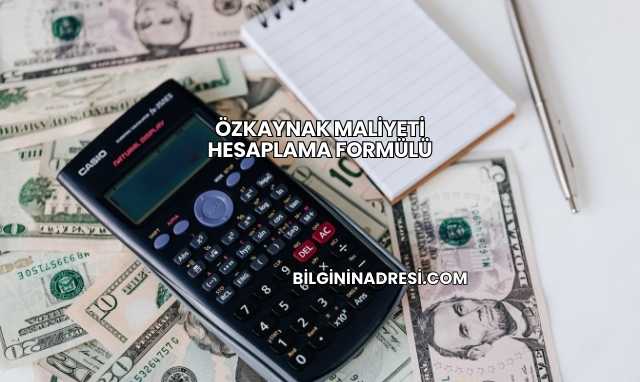 Özkaynak Maliyeti Hesaplama Formülü