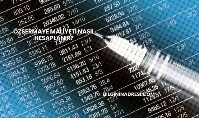Özsermaye Maliyeti Nasıl Hesaplanır?