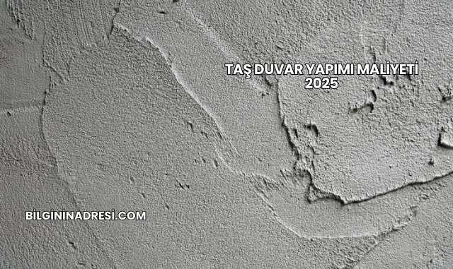 Taş Duvar Yapımı Maliyeti 2025