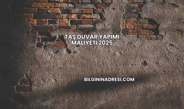 Taş Duvar Yapımı Maliyeti 2025