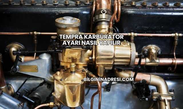 Tempra Karbüratör Ayarı Nasıl Yapılır