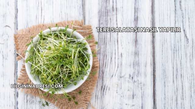 Tere Salatası Nasıl Yapılır